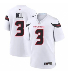 Youth Houston Texans #3 Tank Dell White 2024 Alternate F U S E Vapor Stitched Football Jersey