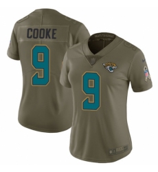 Women's Nike Jacksonville Jaguars #9 Logan Cooke Limited Olive 2017 Salute to Service NFL Jersey