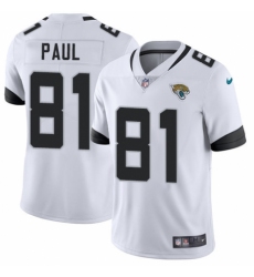 Men's Nike Jacksonville Jaguars #81 Niles Paul White Vapor Untouchable Limited Player NFL Jersey