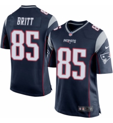 Men's Nike New England Patriots #85 Kenny Britt Game Navy Blue Team Color NFL Jersey