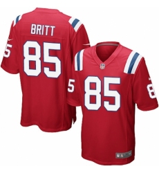 Men's Nike New England Patriots #85 Kenny Britt Game Red Alternate NFL Jersey