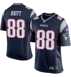 Men's Nike New England Patriots #88 Kenny Britt Game Navy Blue Team Color NFL Jersey