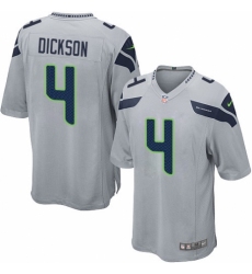 Men's Nike Seattle Seahawks #4 Michael Dickson Game Grey Alternate NFL Jersey