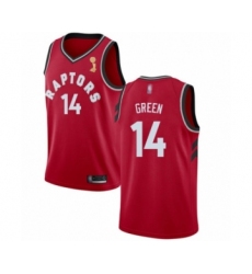 Men's Toronto Raptors #14 Danny Green Swingman Red 2019 Basketball Finals Champions Jersey - Icon Edition
