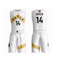 Youth Toronto Raptors #14 Danny Green Swingman White 2019 Basketball Finals Bound Suit Jersey - City Edition