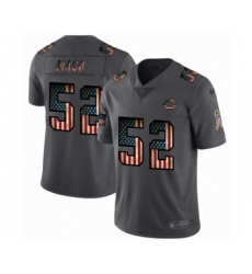 Men's Chicago Bears #52 Khalil Mack Limited Black USA Flag 2019 Salute To Service Football Jersey