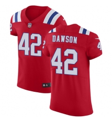 Men's Nike New England Patriots #42 Duke Dawson Red Alternate Vapor Untouchable Elite Player NFL Jersey