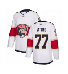 Men's Florida Panthers #77 Frank Vatrano Authentic White Away Hockey Jersey