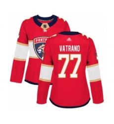 Women's Florida Panthers #77 Frank Vatrano Authentic Red Home Hockey Jersey