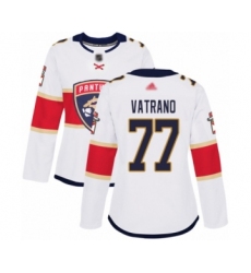 Women's Florida Panthers #77 Frank Vatrano Authentic White Away Hockey Jersey