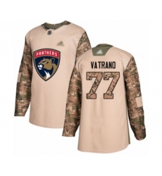 Youth Florida Panthers #77 Frank Vatrano Authentic Camo Veterans Day Practice Hockey Jersey