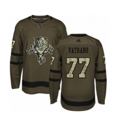 Youth Florida Panthers #77 Frank Vatrano Authentic Green Salute to Service Hockey Jersey