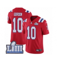 Youth Nike New England Patriots #10 Josh Gordon Red Alternate Vapor Untouchable Limited Player Super Bowl LIII Bound NFL Jersey
