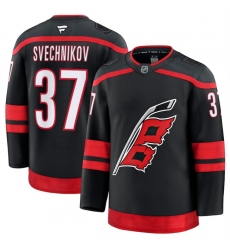 Men's Carolina Hurricanes #37 Andrei Svechnikov Black 2024-25 Home Stitched Hockey Jersey