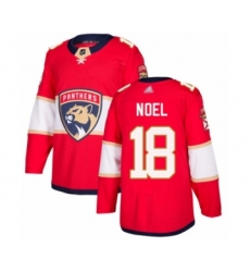 Men's Florida Panthers #18 Serron Noel Authentic Red Home Hockey Jersey