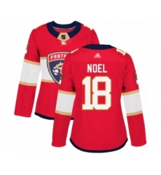 Women's Florida Panthers #18 Serron Noel Authentic Red Home Hockey Jersey