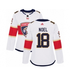 Women's Florida Panthers #18 Serron Noel Authentic White Away Hockey Jersey