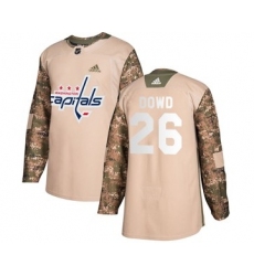 Men's Washington Capitals #26 Nic Dowd Adidas Authentic Veterans Day Practice Jersey - Camo