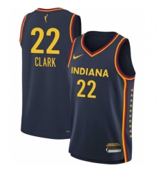 Men Indiana Fever Caitlin Clark #22 Navy Blue Stitched Basketball WNBA Jersey