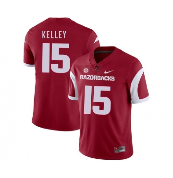 Arkansas Razorbacks 15 Cole Kelley Red College Football Jersey