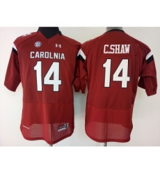 South Carolina Gamecocks 14 C.Shaw Red College Football Jersey