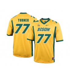 North Dakota State Bison 77 Billy Turner Gold College Football Jersey