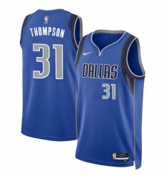 Men's Dallas Mavericks #31 Klay Thompson Blue 2024 Icon Edition Stitched Basketball Jersey