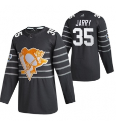 Men's Pittsburgh Penguins #35 Tristan Jarry Grey All Star Stitched NHL Jersey