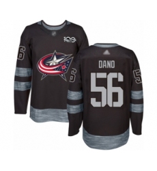 Men's Columbus Blue Jackets #56 Marko Dano Authentic Black 1917-2017 100th Anniversary Hockey Jersey