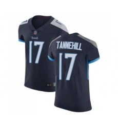 Men's Tennessee Titans #17 Ryan Tannehill Navy Blue Team Color Vapor Untouchable Elite Player Football Jersey