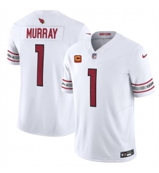 Men's Arizona Cardinals #1 Kyler Murray White 2024 F.U.S.E. With 4-Star C Vapor Untouchable Limited Football Stitched Jersey