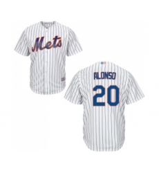 Men's New York Mets #20 Pete Alonso Replica White Home Cool Base Baseball Jersey