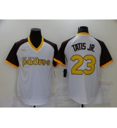 Men's San Diego Padres #23 Fernando Tatis Jr. Replica White Alternate Cooperstown Jersey