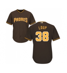 Men's San Diego Padres #38 Aaron Loup Replica Brown Alternate Cool Base Baseball Jersey