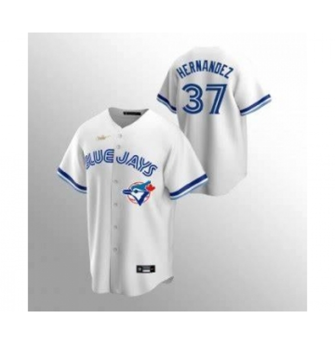 Men's Toronto Blue Jays #37 Teoscar Hernandez White Stitched MLB Cool Base Nike Jersey