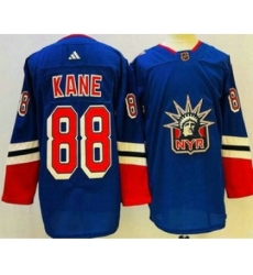 Men's New York Rangers #88 Patrick Kane Blue 2022 Reverse Retro Authentic Jersey