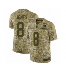 Youth New York Giants #8 Daniel Jones Limited Camo 2018 Salute to Service Football Jersey