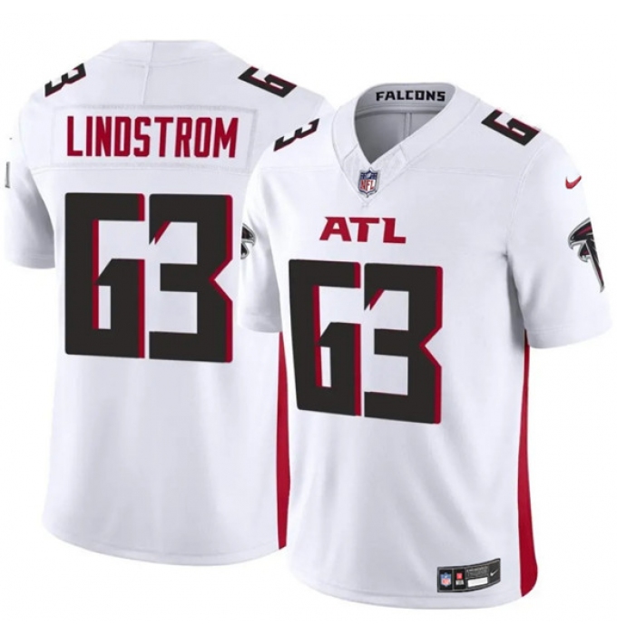 Men's Atlanta Falcons #63 Chris Lindstrom White 2025 F.U.S.E. Vapor Untouchable Limited Football Stitched Jersey