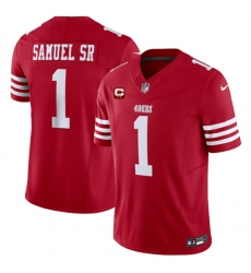 Men's San Francisco 49ers #1 Deebo Samuel SR Red 2024 F.U.S.E. With 2-Star C Vapor Untouchable Limited Football Stitched Jersey