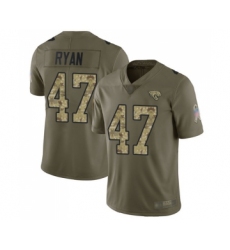 Youth Jacksonville Jaguars #47 Jake Ryan Limited Olive Camo 2017 Salute to Service Football Jersey