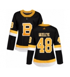 Women's Boston Bruins #48 Matt Grzelcyk Authentic Black Alternate Hockey Jersey