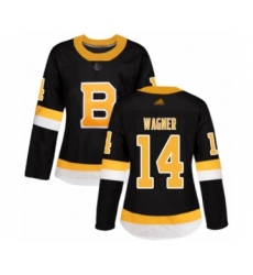 Women's Boston Bruins #14 Chris Wagner Authentic Black Alternate Hockey Jersey