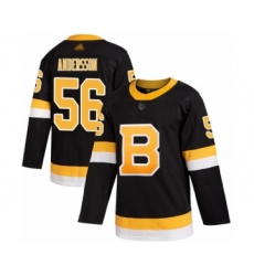 Youth Boston Bruins #56 Axel Andersson Authentic Black Alternate Hockey Jersey