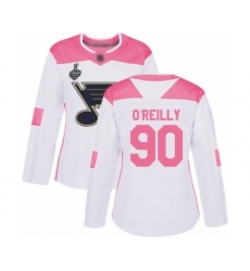 Women's St. Louis Blues #90 Ryan O'Reilly Authentic Green Salute to Service 2019 Stanley Cup Final Bound Hockey Jersey