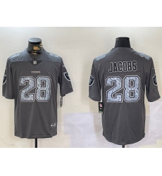 Men's Las Vegas Raiders #28 Josh Jacobs Grey Limited Stitched Jerseys