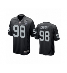 Men's Oakland Raiders #98 Maxx Crosby Black 2020 Inaugural Season Game Jersey