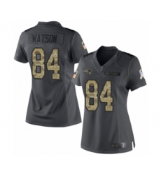 Women's New England Patriots #84 Benjamin Watson Limited Black 2016 Salute to Service Football Jersey