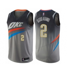 Youth Oklahoma City Thunder #2 Shai Gilgeous-Alexander Swingman Gray Basketball Jersey - City Edition