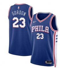 Men's Philadelphia 76ers #23 Eric Gordon Royal Icon Edition Stitched Jersey