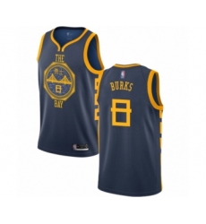 Women's Golden State Warriors #8 Alec Burks Swingman Navy Blue Basketball Jersey - City Edition